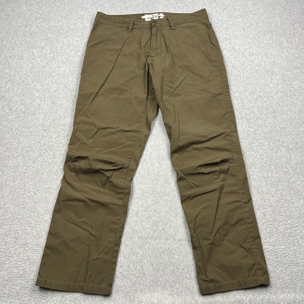 Fjallraven High Coast Fall Trousers Mens 32x28.5 Brown G-1000 Articulated 81886